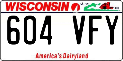 WI license plate 604VFY