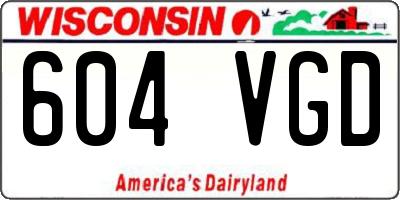 WI license plate 604VGD