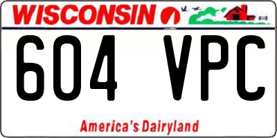 WI license plate 604VPC