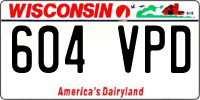 WI license plate 604VPD