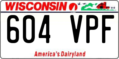 WI license plate 604VPF