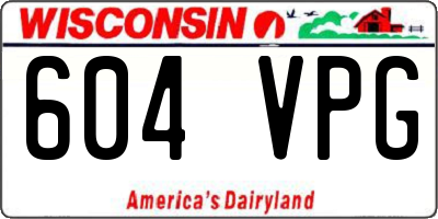 WI license plate 604VPG