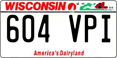 WI license plate 604VPI