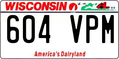 WI license plate 604VPM