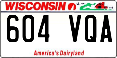 WI license plate 604VQA