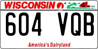 WI license plate 604VQB