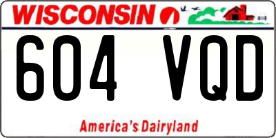 WI license plate 604VQD