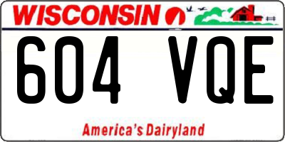 WI license plate 604VQE