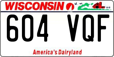 WI license plate 604VQF
