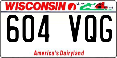 WI license plate 604VQG