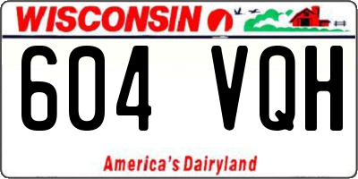 WI license plate 604VQH