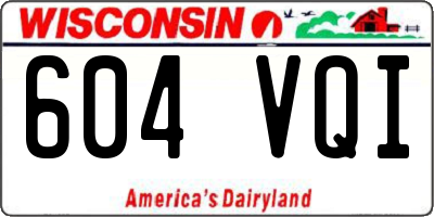 WI license plate 604VQI