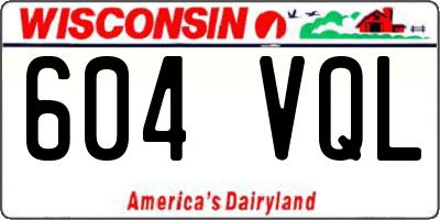 WI license plate 604VQL