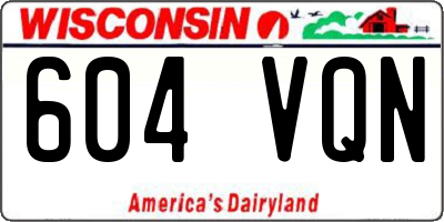 WI license plate 604VQN