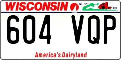 WI license plate 604VQP