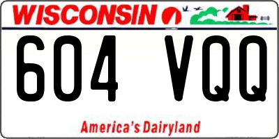 WI license plate 604VQQ