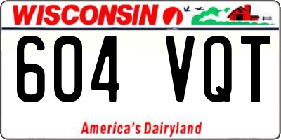 WI license plate 604VQT
