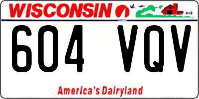 WI license plate 604VQV