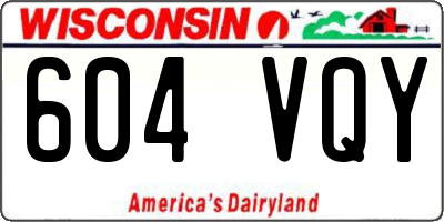 WI license plate 604VQY