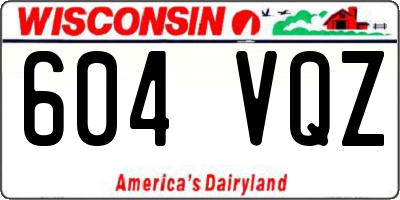 WI license plate 604VQZ