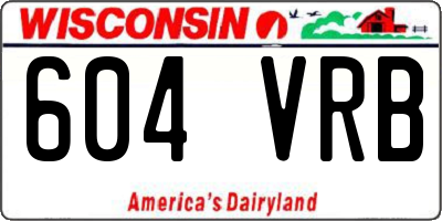 WI license plate 604VRB
