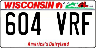 WI license plate 604VRF