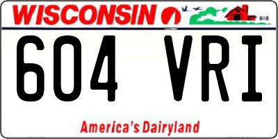 WI license plate 604VRI