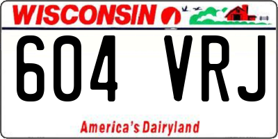 WI license plate 604VRJ
