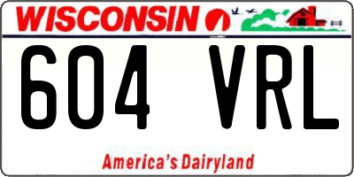 WI license plate 604VRL