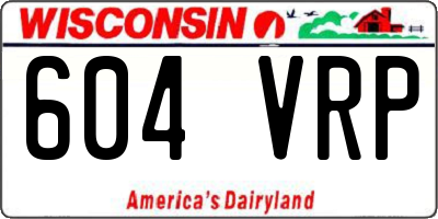 WI license plate 604VRP