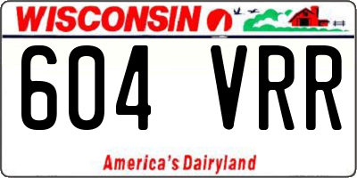 WI license plate 604VRR