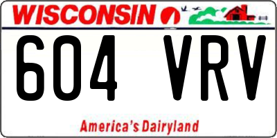 WI license plate 604VRV