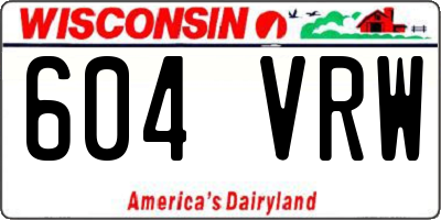 WI license plate 604VRW