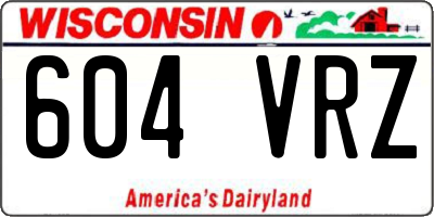 WI license plate 604VRZ
