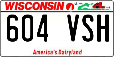 WI license plate 604VSH