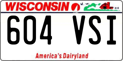 WI license plate 604VSI