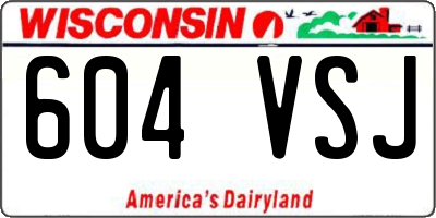 WI license plate 604VSJ