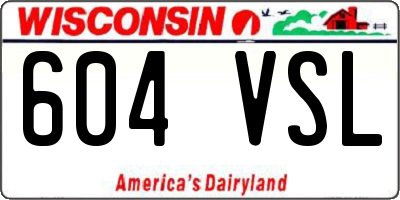 WI license plate 604VSL