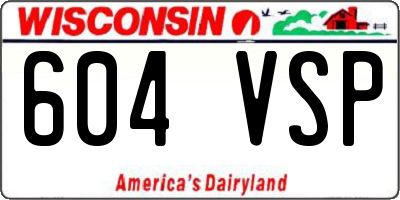 WI license plate 604VSP