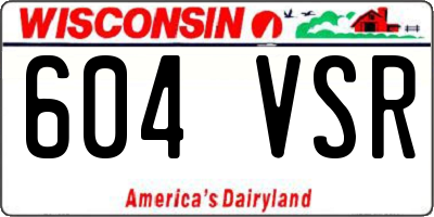 WI license plate 604VSR