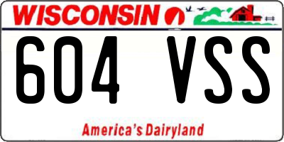 WI license plate 604VSS