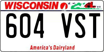 WI license plate 604VST