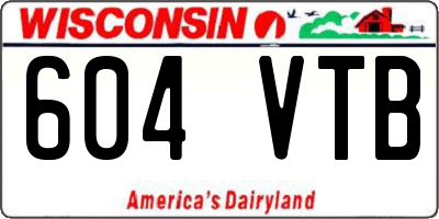 WI license plate 604VTB