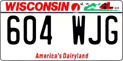 WI license plate 604WJG