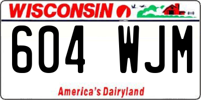 WI license plate 604WJM