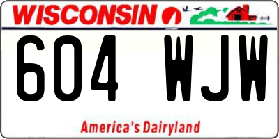WI license plate 604WJW