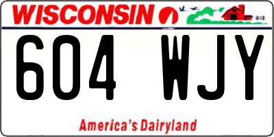 WI license plate 604WJY