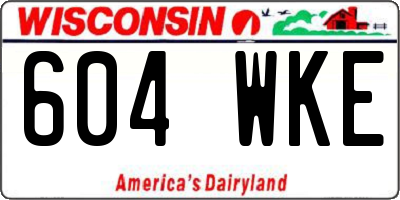 WI license plate 604WKE