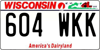 WI license plate 604WKK