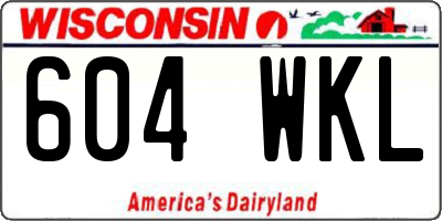 WI license plate 604WKL